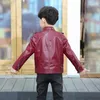 Jackets Autumn Winter Children Genuine Leather Jacket Fashion Cowhide Coat Rivet Motorcycle Biker For Boys A690 230904