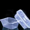 Conteneurs à emporter jetables 50pcs boîte à lunch carrée épaisse boîtes de transport de fruits transparentes à emporter en plastique bac à salade de restauration rapide avec couvercle 230901