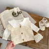 Bebê com decote em v malha cardigan colete primavera outono camisola do bebê crianças camisola roupas estilo coreano meninos roupas 2578