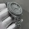 Designer Watches Quality Moissanite Automatic Silver Diamonds Pass Test Top 2023 Version ETA Movement 904l Rostfritt stål Iced Out Sapphire Watch Waterproof