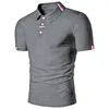 Herrpolos fast färg Mens Polo skjortor Kort ärm Casual mode Summer Lapel Male Topps 230901