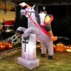 Objetos decorativos estatuetas halloween grande evento abóbora fantasma bruxa inflável casa decoração ao ar livre arco quintal adereços para festa de férias jardim com led 230901