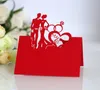 Inne imprezy imprezowe dostarcza 2550100pcs Hollow Out Love Wedding Seat Card Bankiet Dekoracja rocznicowa Pamięci 230901