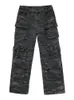 Kobiety S Jeans American Camouflage ładunkowy kieszanie kobiety y2k Europe America Hip Hop Fried Street Wide Leg Casual Pants High 2023 230901