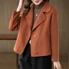 Womens Wool Blends Fashion Design Short Woolen Coat Spring Autumn Korean Double Sided Jacka Casual Ytterkläder Topps Kvinna 230904