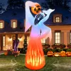 Dekorativa föremål Figurer Halloween Grand Event Pumpkin Ghost Witch Uppblåsbar hem utomhusdekoration Arch Yard Props for Holiday Party Garden med LED 230901