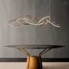Ljuskronor postmodern minimalistisk ledde vardagsrum ljuskrona belysning dekoration bar bord ring nordisk matsal