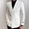 Męskie garnitury Blazers Solid Metal Blustrle Dekoration Blazer For Men Party Wedding Banket Blazer włoski projektant marynarki marynarskiej Slim Fit Blazer Homme 230901