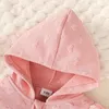衣類セット幼児の女の赤ちゃん春秋の服セットピンクの長袖フーディートップパンツラブプリント生まれたカジュアル服230901