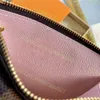 Top-Qualität Designer Männer Frauen Mode Mini Zippy Brieftasche Freizeit Gehobene Schlüsselanhänger Kartenhalter Dermis Charm Schlüsseltasche Buchstabengitterdruck Münzgeldbörse Taschen mit Box