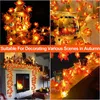 Autres fournitures de fête d'événement Lampu Tali Daun Maple Garlan Dekorasi Pintu Perapian Rumah Halloween Thanksgiving Musim Gugur Dioperasikan dengan Baterai 230904