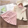 Bear Leader Girls Winter Clothes Set Long Sleeve Sweater Shirt Skirt 2 Pcs Clothing Suit Bow Baby Outfits For Kids C1223 Drop Delivery Dhnry