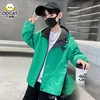 Jackets Boys' Coat Clothing 2023 Medium and Big Children Spring Autumn Style Fried Street Fashionable Windbreaker 230904