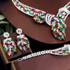 Bracelets de charme ThreeGraces Célèbre Marque 4pcs Multicolore Zircone Cubique De Luxe Nigérian Dubaï Mariée Mariage Banquet Bijoux Ensemble pour Femmes TZ831 230901