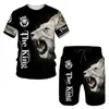 Nieuwe Mode Vrouwen/Heren Leeuw Grappige 3d Print T-Shirt/Jogger Shorts Casusal Trainingspak Sets S-7XL 006