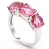 Anéis de casamento 20x7mm Jazaz adorável bonito 3.1g tanzanita rosa turmalina para meninas briday presente real 925 anéis de prata esterlina sólida 230901