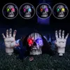 Other Event Party Supplies Zombie Halloween Decor Outdoor Realistic Skull Head Glowing Eyes Horror Ghost Skeleton for Haunted House Garden Yard Graveyard 230904