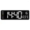 Wall Clocks 16inch Digital Remote Control Date Week Temperature Timer Countdown LED Desktop Table Alarm Clock For Bedroom Decor