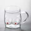 Wine Glasses 2023 Novelty Design Househeld Glass Cup Handle Coffee Milk Transparent Irregular Mug Water Tea Cups