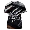 T-shirts voor heren Klassiek Retro Kapper Gereedschap Ronde hals Korte mouw Zomer 3D-printen T-shirt Hip Hop Trend Persoonlijkheid Mode Smaak Top