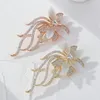 Spille YYSUNNY Moda Corpetto Fascino Gioielli in oro rosa Colore Fiore di orchidea Per le donne Accessori per cappotto con zircone di lusso