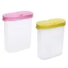 Storage Bottles Pink Simple Plastic Food Container Kitchen 2 Lids Sorting Rice Box Sealed Crisper Grains Tank