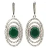 Boucles d'oreilles pendantes 47x20mm, accrocheur, couleur changeante, alexandrite, topaze, vert émeraude, CZ, usage quotidien, cadeau pour femmes, clou en argent