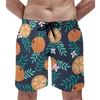 Men's Shorts Summer Board Bright Oranges Sports Surf Fruit Print Custom Beach Funny Quick Dry Swimming Trunks Plus Size 3XL