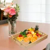 Plates Rectangular Bamboo Tray Fruits Plate Serving Decorative Sushi Tea Platters Desktop Household