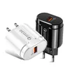 Qualcomm 3.0 Charge rapide Adaptateur de voyage à charge rapide Prise américaine Prise UE 5 V/3 A 9 V/2 A 12 V/1,6 A 18 W Chargeur mural pour iPhone iPad Samsung LG Huawei Xiaomi