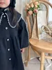 Trench-coat pour filles, manteau de princesse pour enfants, grande vague, revers, perles, fleur, simple boutonnage, manches longues, vêtements d'extérieur, automne, Z3837