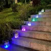 Other Event Party Supplies Garden Decoration Waterproof Solar Lantern Glass Bottle Jar LED Christmas Lights Unique Crack Pattern Ball Hanging Light 230901