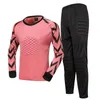 Altri articoli sportivi Uomo Completo da allenamento per calcio Portiere di calcio Uniforme da portiere Abbigliamento sportivo Manica lunga Spugna Pettorine Top Pantaloni Set Tuta sportiva 230904