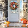 Other Event Party Supplies For Halloween Autumn Harvest Home Decoration Classic Maple Pumpkin Rattan Garland For Front Door Window Hanging Artificial 230904