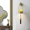 Lâmpada de parede Quarto chinês criativo corredor escada sala de estar luz de fundo luxo simples