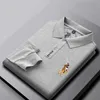 Herren Polos 6 Farben Frühling und Herbst Net Eye Baumwolle Poloshirt Herren Stickerei Business Casual Revers Langarm T-Shirt Poloshirts 230901