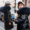 Пуховик для девочек, зимняя яркая непромокаемая стеганая куртка, детская хлопковая плотная теплая верхняя одежда, детская одежда для 6, 8, 12, 14 лет