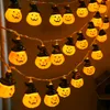 Inne imprezy imprezowe dostarcza 10led lampki do sznurka dyni Portable Lighting Strings Night Light Halloween Atmosphere Lampy Lampion Dekoracja 230901