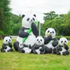 Garden Decorations Realistic FRP Panda Sculpture Adorns Outdoor Resin Ornaments Lovely Landscapes Decoration