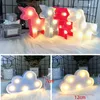 Nowość Mini jednorożca LED Flamingo Night Lights Party Moon Cloud 3D Lampa stołowa gwiazda światła znak Letter Light Decor Decor Xmas Christmas Prezenty 230904