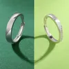 Cluster Rings SH 925 Silver Jewelry Fashion Couple Engagement Wedding Anniversary Gift Woman Man Zirconia Open Ring
