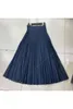 Skirts Retro pleated long skirt pleated denim Jeans Skirt For Women 230901