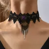 Hanger Kettingen Halloween Punk kant kraagbeen ketting choker 230901