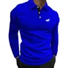 Mens Polos Fashion Simple Style Men Long Sleeve Polo Shirt Sport Business Slim Fit Tops 230904