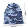Berets Blue Navy Camo Bonnet Hat Knitting Men Women Hip Hop Unisex Army Military Camouflage Winter Warm Beanies Cap
