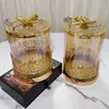 Garrafas Frascos Banhado A Ouro Borboleta Doce Jar Vidro Caixa De Jóias Arte Oca Arranjo De Frutas Porca Sundries Jar Decoração De Casa 230904