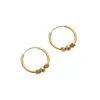 Stud Earrings 24K Gold Color Hoop Earings For Women Girls African Wedding Party Ornament Luxury Jewelry Wife Gifts Ear Rings