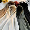 Vrouwen Hoodies Suède Shirts Met Capuchon Vrouwen Baggy Effen Kleur Mode Jas Harajuku Oversized Straat Hip Hop Trui Herfst Jassen