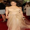 Peri Altın Ünlü Gece Elbise 3D Floral Zarif Boho Tatil Bir Omuz Balo Elbise Zemin Uzunluğu Resmi Fırsat Parti Elbise Cüppe De Bal Aso Ebi 2023
