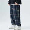 Mens Pants summer autumn spring men pants plaid striped plus size 7XL 8XL high street hip hop skate elasticity mferlier cool 230904